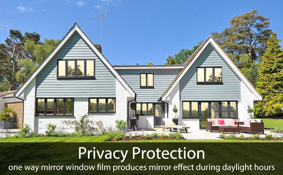 Premium one-way mirror window film: privacy, sun protection &amp; heat regulation 