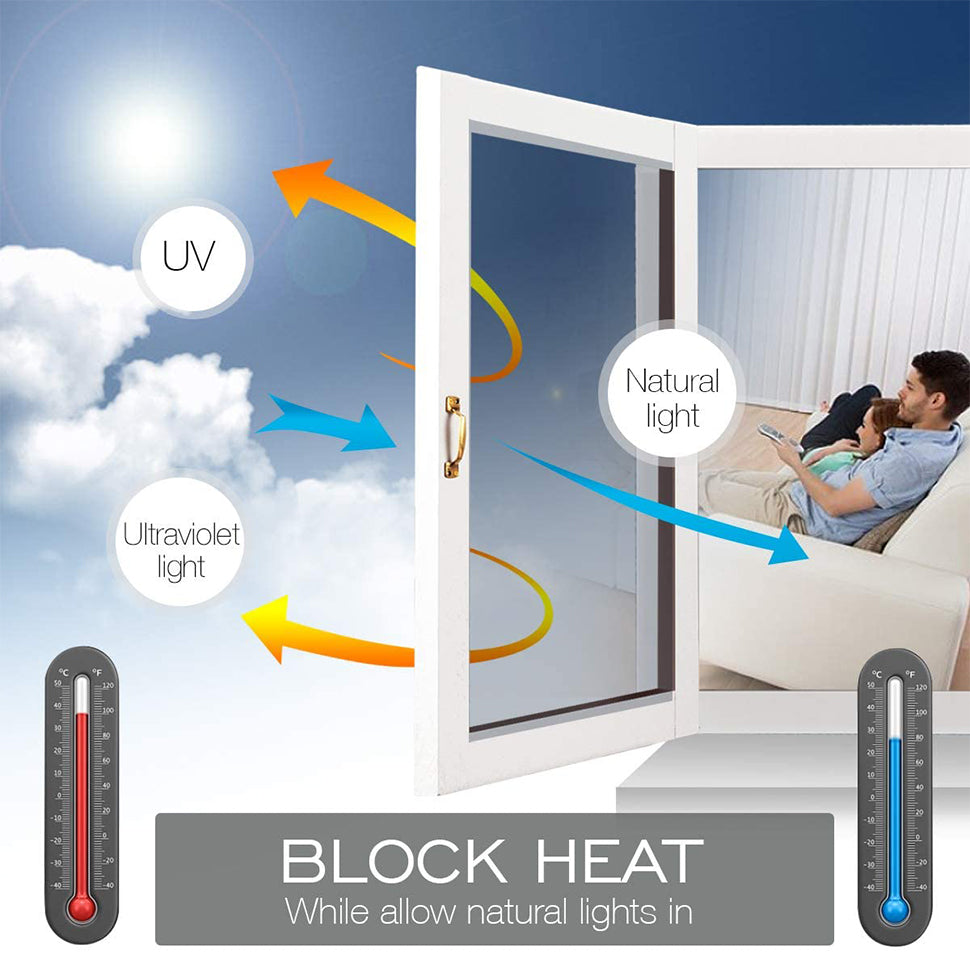 Premium one-way mirror window film: privacy, sun protection &amp; heat regulation 